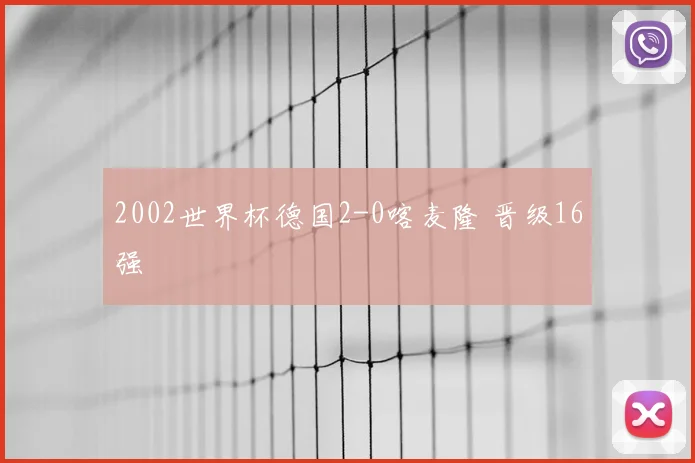 2002世界杯德国2-0喀麦隆 晋级16强
